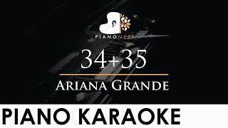 Ariana Grande  3435  Piano Karaoke Instrumental Cover with Lyrics [upl. by Nilyaj]