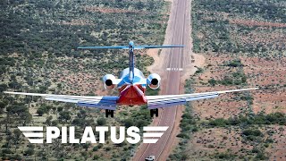 The PC24 returns First Ever Road Landing no Runway in the Australian Outback [upl. by Enelrad]