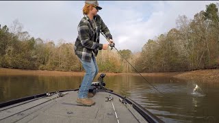 Lake Wedowee Fall Bass Fishing [upl. by Sicard745]