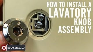 How to install the 10556 lavatory knob assembly [upl. by Burkle]