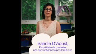 Inscrire sa garderie non subventionnée au Parcours  Rencontrez Sandie DAoust [upl. by Akihsal]