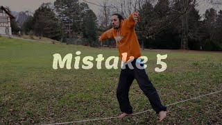 10 Typical Mistakes Beginners do on a Slackline [upl. by Hainahpez]