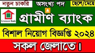 Ggrameen bank new job circular 2024 [upl. by Kcirtapnhoj170]