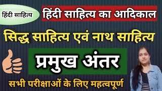 सिद्ध एवं नाथ साहित्य में प्रमुख अंतरसिद्ध और नाथ साहित्य में अंतरसिद्ध साहित्यनाथ साहित्यआदिकाल [upl. by Enitsua]