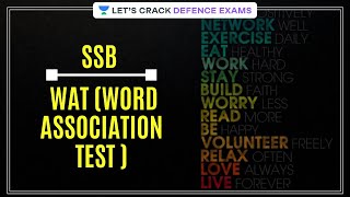 WAT  Word Association Test  Tips for WAT  SSB Decoded  Sanjay Sharma [upl. by Deyes]