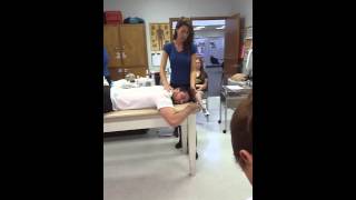 MMT Manual muscle test cervical extensors  Dr Bryan  Physical Therapist [upl. by Ardried]