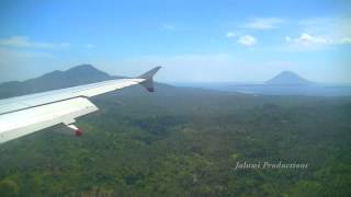 Beautiful Landing in Paradise Manado Bunaken Sulawesi Silk Air [upl. by Mumford]