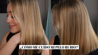 CABELLO SANO RUBIO Y CON BRILLO Mi rutina de pelo [upl. by Pretrice828]