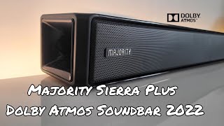 Majority Sierra Plus Atmos Soundbar With Wireless Subwoofer Unboxing and Review [upl. by Lyda257]