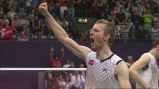 Korea v Denmark  Badminton Mens Doubles Semifinals  London 2012 Olympics [upl. by Slorac]