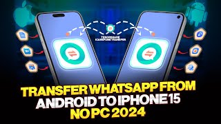 Transfer WhatsApp Data Android To iPhone Without PC [upl. by Bascio]