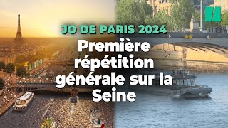 JO de Paris 2024  une première répétition de la cérémonie d’ouverture sur la Seine [upl. by Acilef]