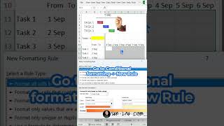 Excel Conditional formatting  Gantt chart excel [upl. by Ennailuj760]