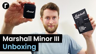 Marshall Minor III earbuds unboxing [upl. by Lidia]