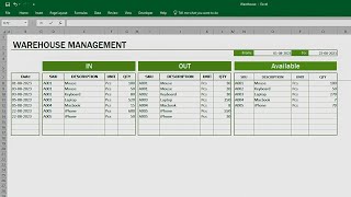 Excel  How to create a simple warehouse management [upl. by Varien725]