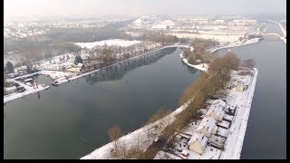 La Deûle Courcelles la gare deau  Bebop2 [upl. by Anaib]