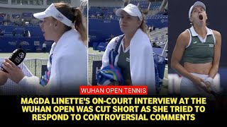 Wuhan Open stars interview cut short as she tries to address controversial virus remark [upl. by Scharf]