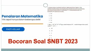 TRIK CEPAT amp BOCORAN SOAL PENALARAN MATEMATIKA SNBT 2023 [upl. by Ennywg946]