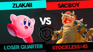 STOCKLESS 43 Loser Quarter  Zlakaii Kirby vs SacBoY Bowser [upl. by Leviralc]