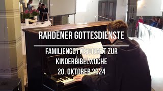 Rahdener Gottesdienste 20 Oktober Familiengottesdienst zur Kinderbibelwoche St JohannisKirche [upl. by Onairelav]