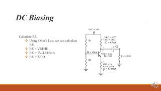 BJT Amplifier Design Part 1 DC Biasing [upl. by Kriste]