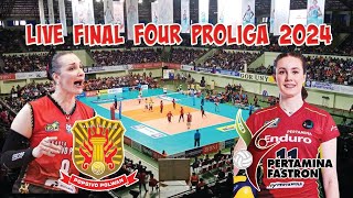 Live skor final four proliga 2024 Jakarta Popsivo Polwan vs Jakarta Pertamina Enduro [upl. by Ellie]