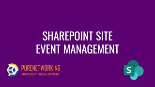 SharePoint Example Site  Event Management [upl. by Margreta]