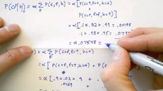 Bayes net headache example explaining away [upl. by Nyrhtak]