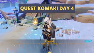 HIDDEN QUEST KOMAKI DAY 4  GENSHIN IMPACT 21  HIDDEN ACHIEVEMENT [upl. by Tada]