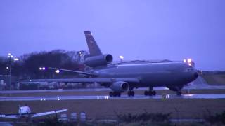 USAF KC10 Tanker takes off from Prestwick [upl. by Delos]