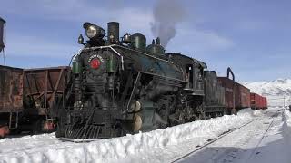 Nevada Northern Railway Winter Spectacular Steam in the Snow with 81 Part 1 [upl. by Lehteb]