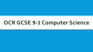 OCR GCSE Computer Science 91 Introduction  J276 [upl. by Drarig]