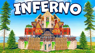 The INFERNO Triple BUNKER for ONLINEOFFLINE defense  rust base design [upl. by Llenoil479]