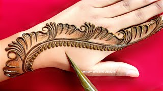 New stylish back hand mehndi design  easy mehndi design  mehndi ka design  mehndi design  mehndi [upl. by Enyrhtac]