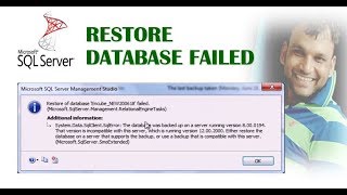 Cant Restore Database [upl. by Badr]