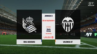 FC 25  8 Jornada La Liga  Real Sociedad vs Valencia  La Liga 20242025  4K [upl. by Felipe653]