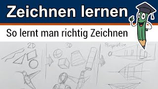 Wie LERNE ich am besten ZEICHNEN 👉 Zeichnen lernen für Anfänger  Probiere es aus [upl. by Eramat981]