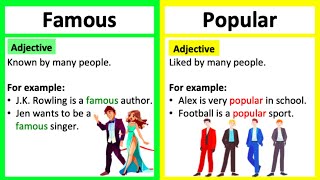 FAMOUS vs POPULAR 🤔  Whats the difference  Learn with examples [upl. by Derna782]