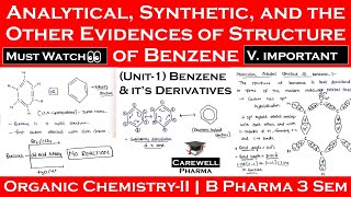 analytical synthetic and other evidence in the derivation of structure of benzene  Carewell Pharma [upl. by Adriena]