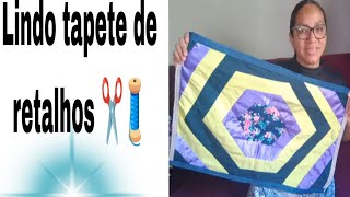 Tapete de retalhos lindo e fácil 🧵✂️💥 [upl. by Orimisac]