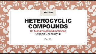 Heterocyclic Compounds Systematic nomenclature of monocyclic heterocycles [upl. by Tabber291]