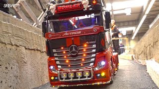 RC TRUCK ROAD SHOW I LONG TUNNEL I RC SHOW TRUCK I SCANIA I MAN I VOLVO I MERCEDESBENZ [upl. by Neeka]