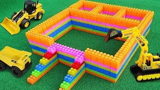 Construction vehicles Truck Excavators Blocks Toy for Kids [upl. by Eisned]