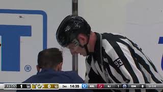 NHL Linesman Kilian McNamara Caught Up In Collision at Kings vs Predators [upl. by Gine176]