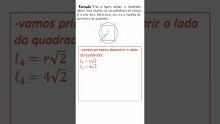 Exercicio sobre Polígonos Regulares Inscritos em uma Circunferência [upl. by Cirted]