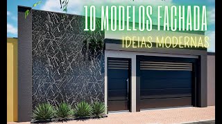 TOP 10 MODELOS DE FACHADA MODERNAS [upl. by Bocaj]