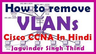 ✅ How to remove VLAN from Cisco Switch in Hindi [upl. by Eiramadnil]