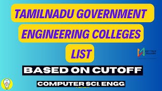 Tamilnadu Government Engineering Colleges list and cutoffRange tnea2024 engineering [upl. by Blau666]