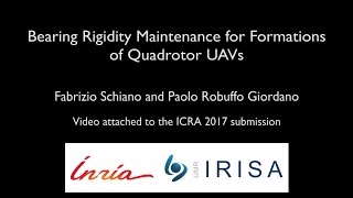 Bearing Rigidity Maintenance for Formations of Quadrotor UAVs [upl. by Vetter]