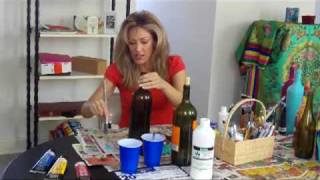 How to Paint Wine Bottles [upl. by Corin]